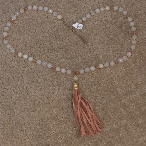 Francesca's Collections Jewelry - Long beaded necklace with suede pendant Francesca's Collections Jewelry - Long beaded necklace with suede pendant